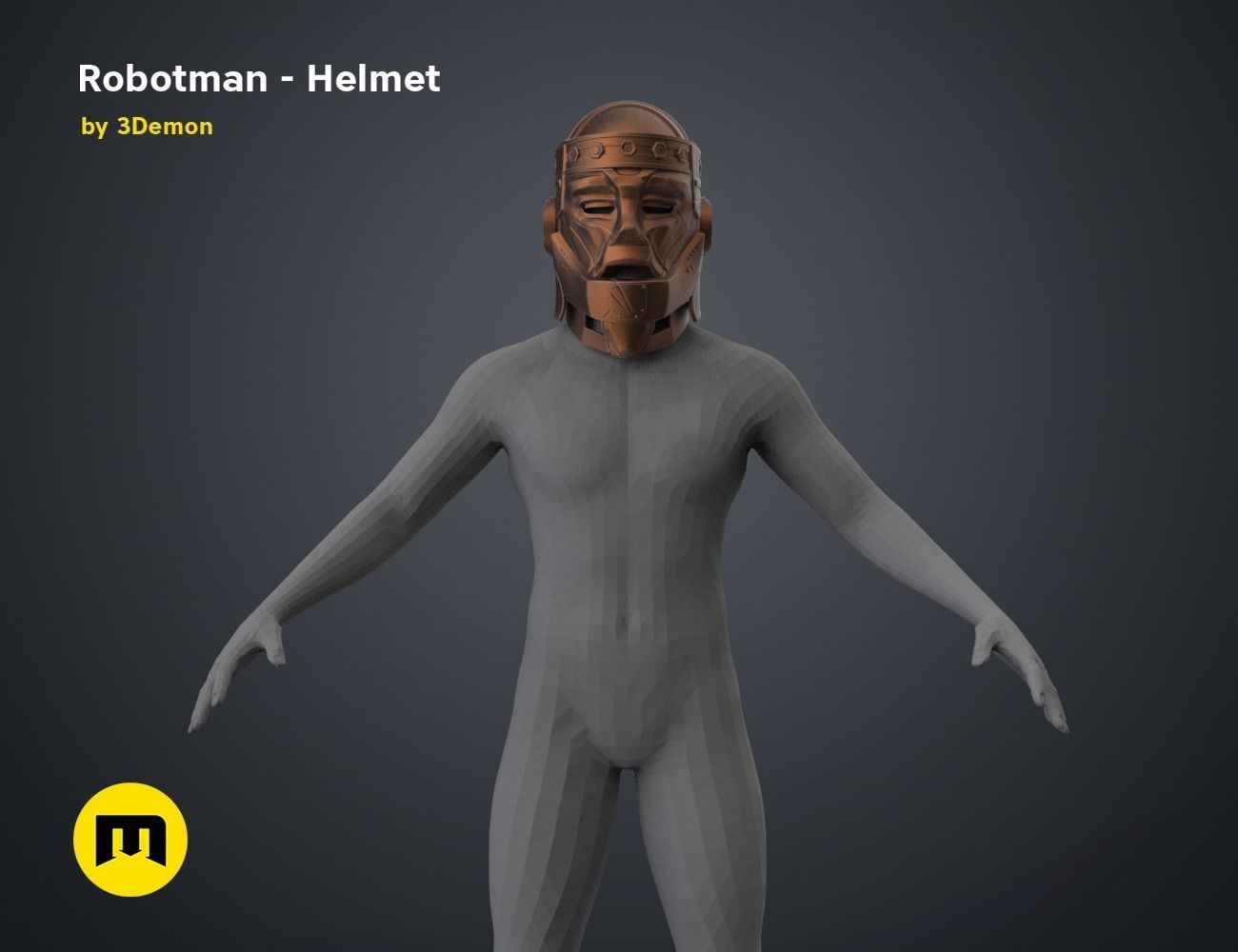 Robotman - Head 3D print model_19
