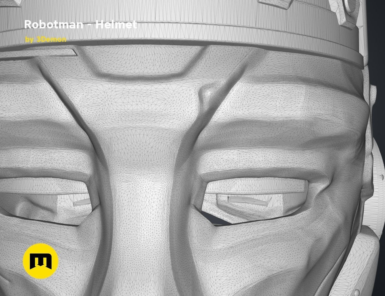 Robotman - Head 3D print model_11