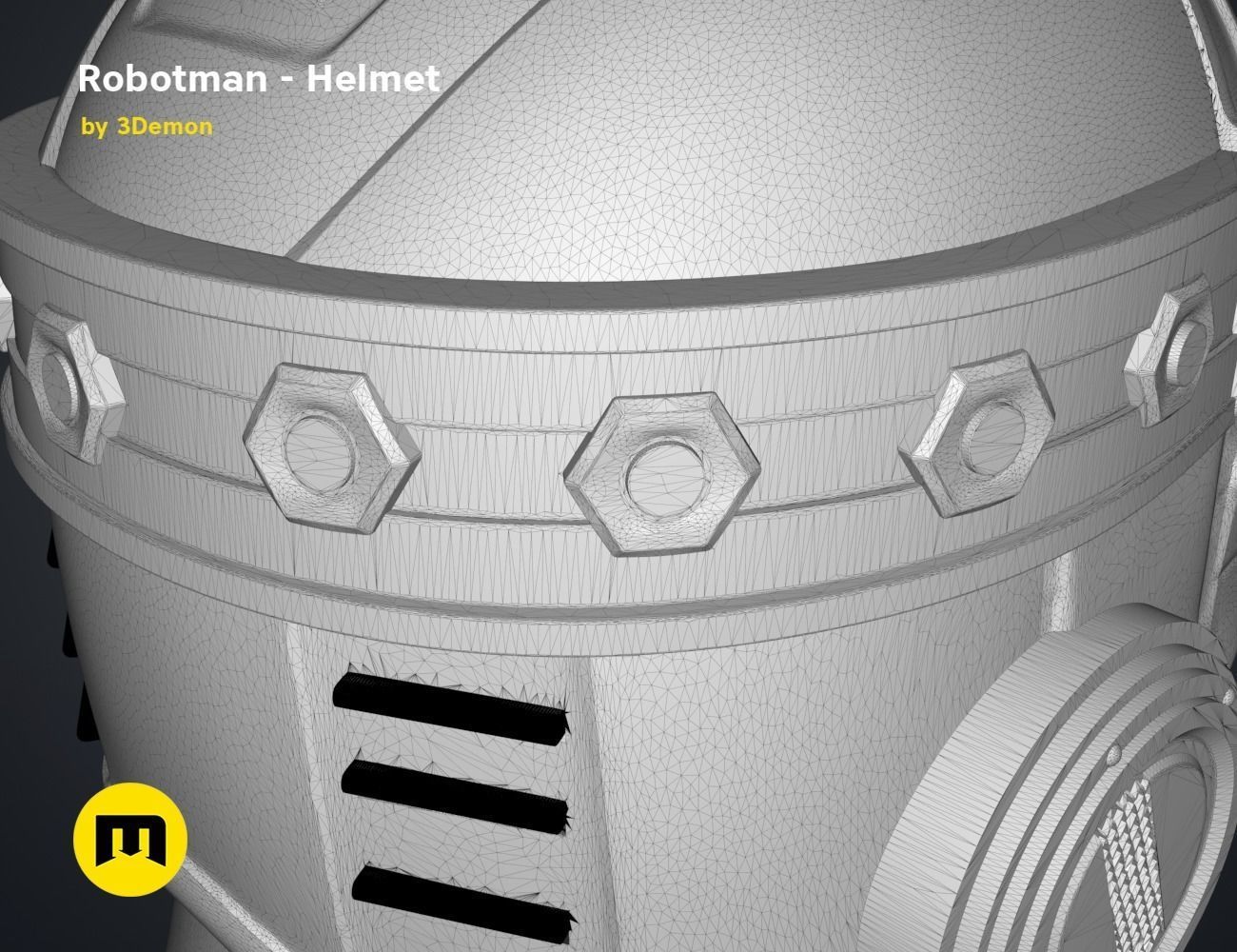Robotman - Head 3D print model_15