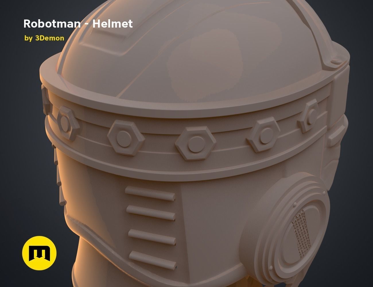 Robotman - Head 3D print model_14