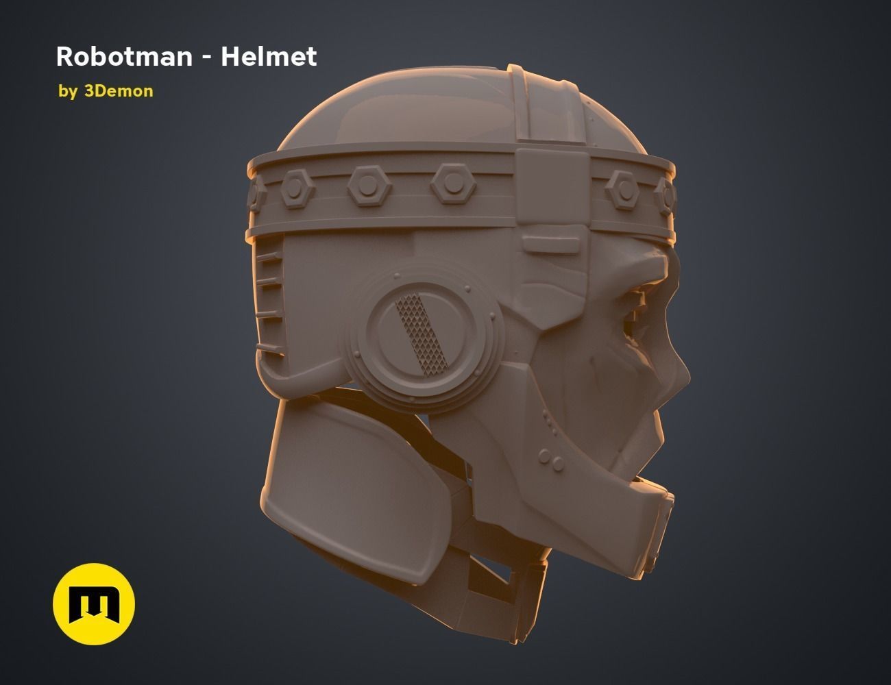Robotman - Head 3D print model_12