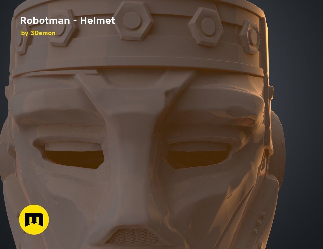 Robotman - Head 3D print model_10
