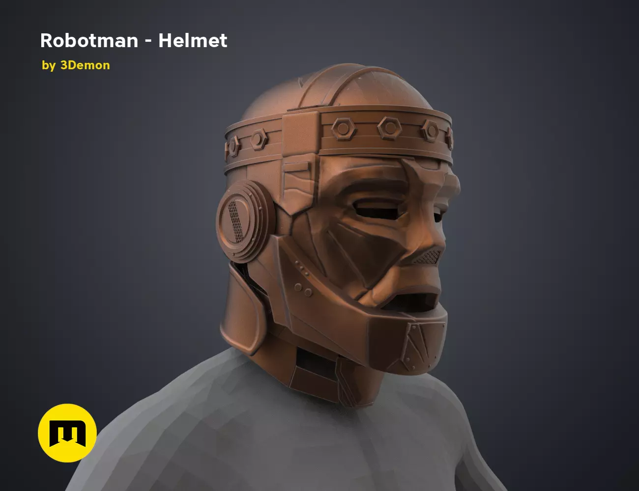 Robotman - Head 3D print model_0