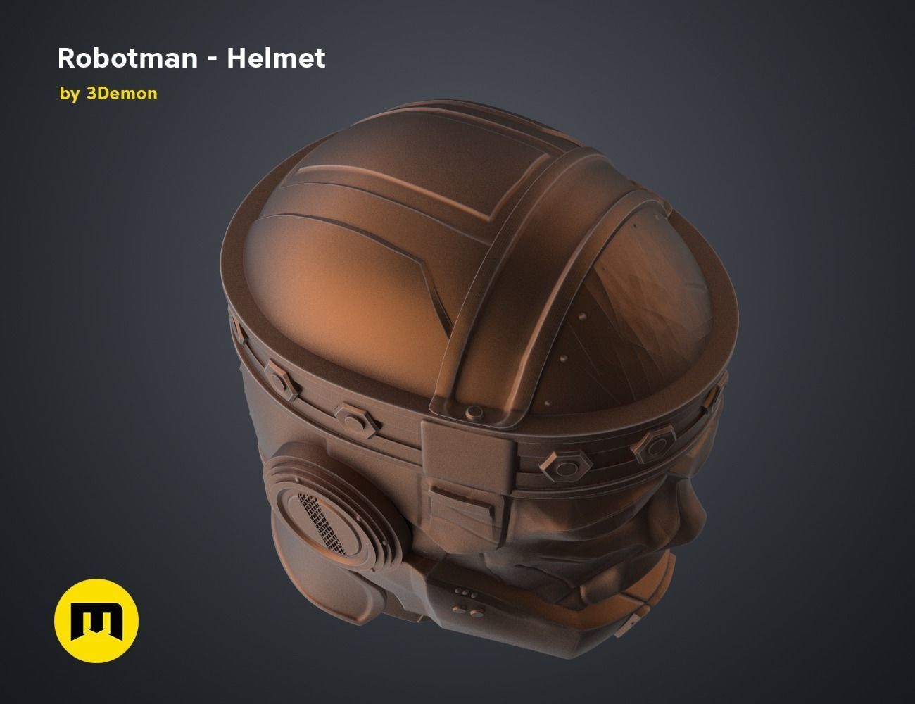 Robotman - Head 3D print model_22