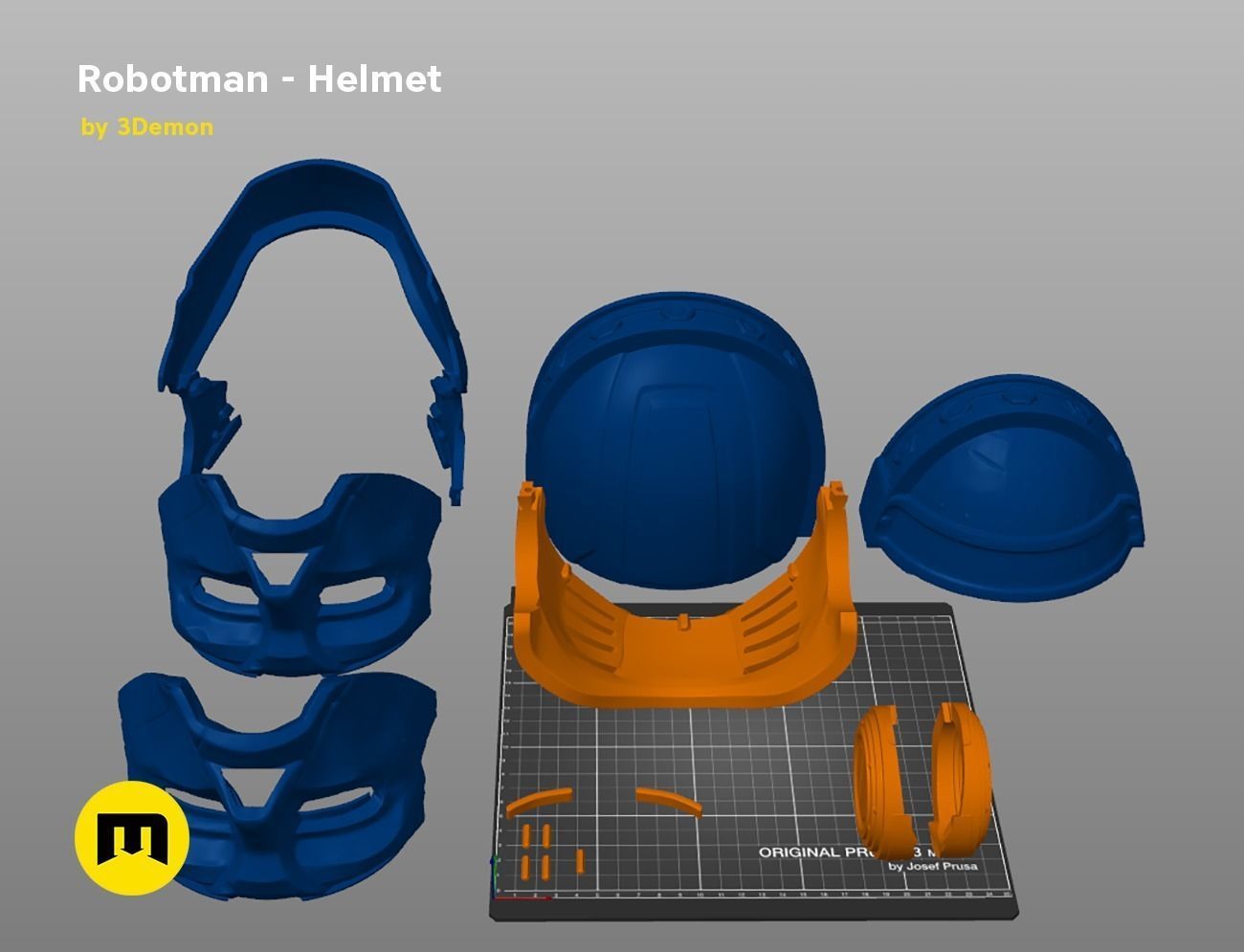 Robotman - Head 3D print model_7