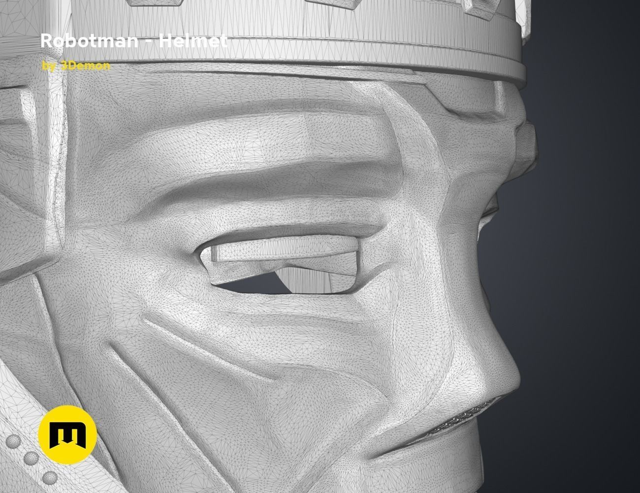 Robotman - Head 3D print model_17