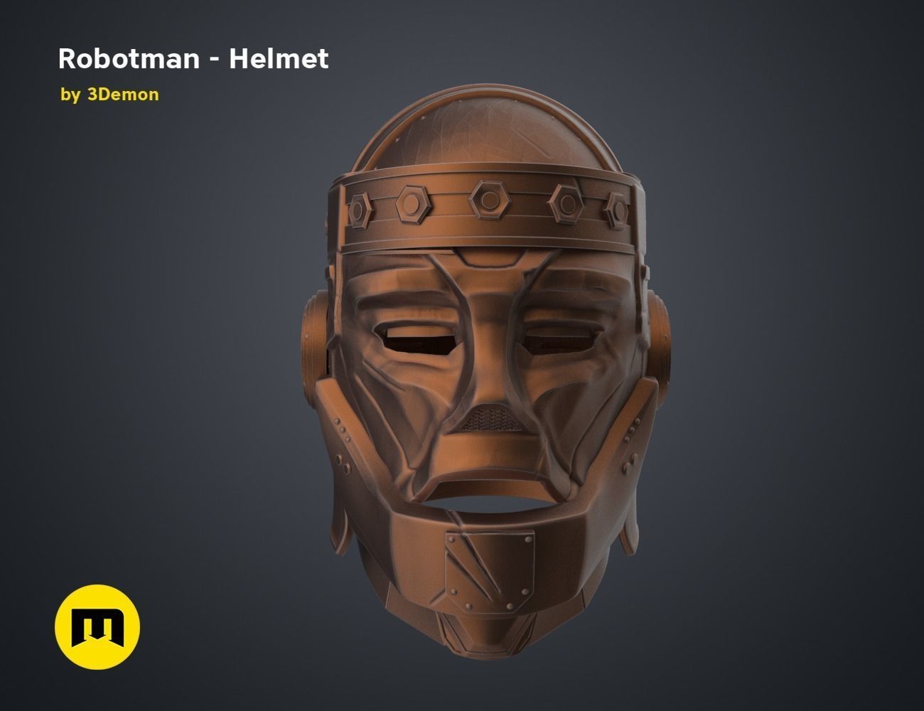 Robotman - Head 3D print model_3