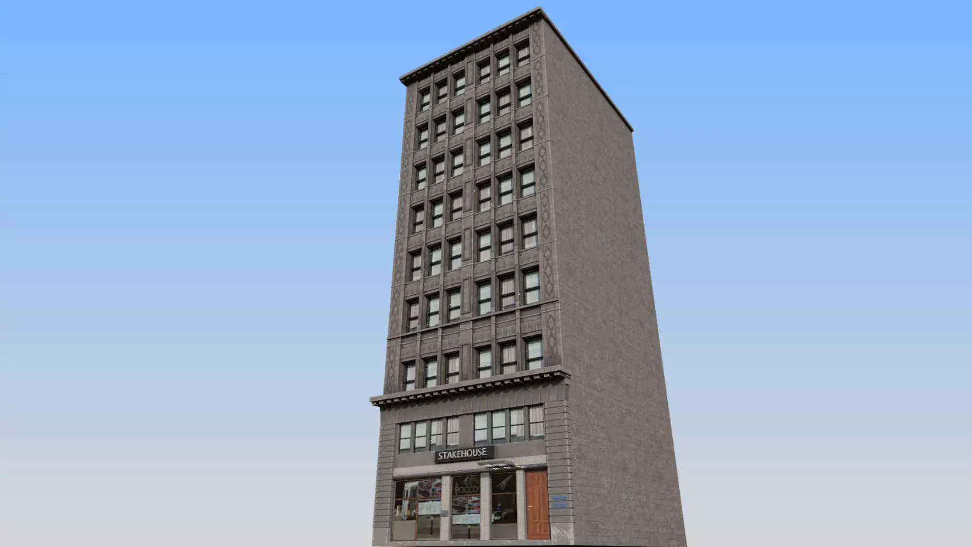 buiding tall building in sky 3D model_0