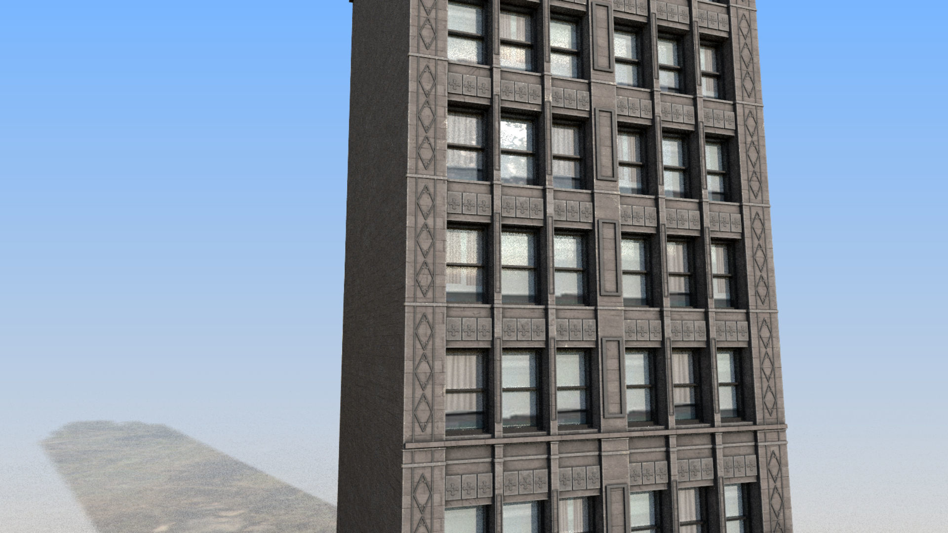 buiding tall building in sky 3D model_11