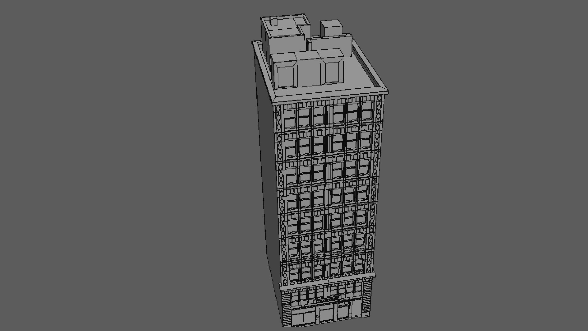 buiding tall building in sky 3D model_1