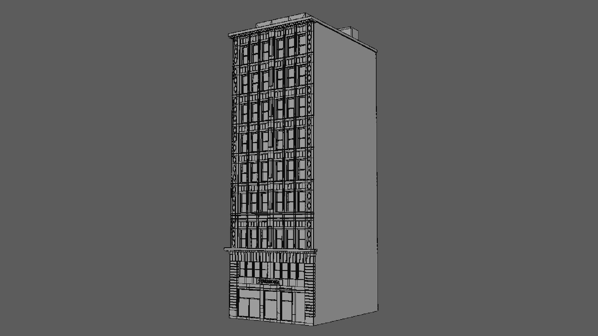 buiding tall building in sky 3D model_3