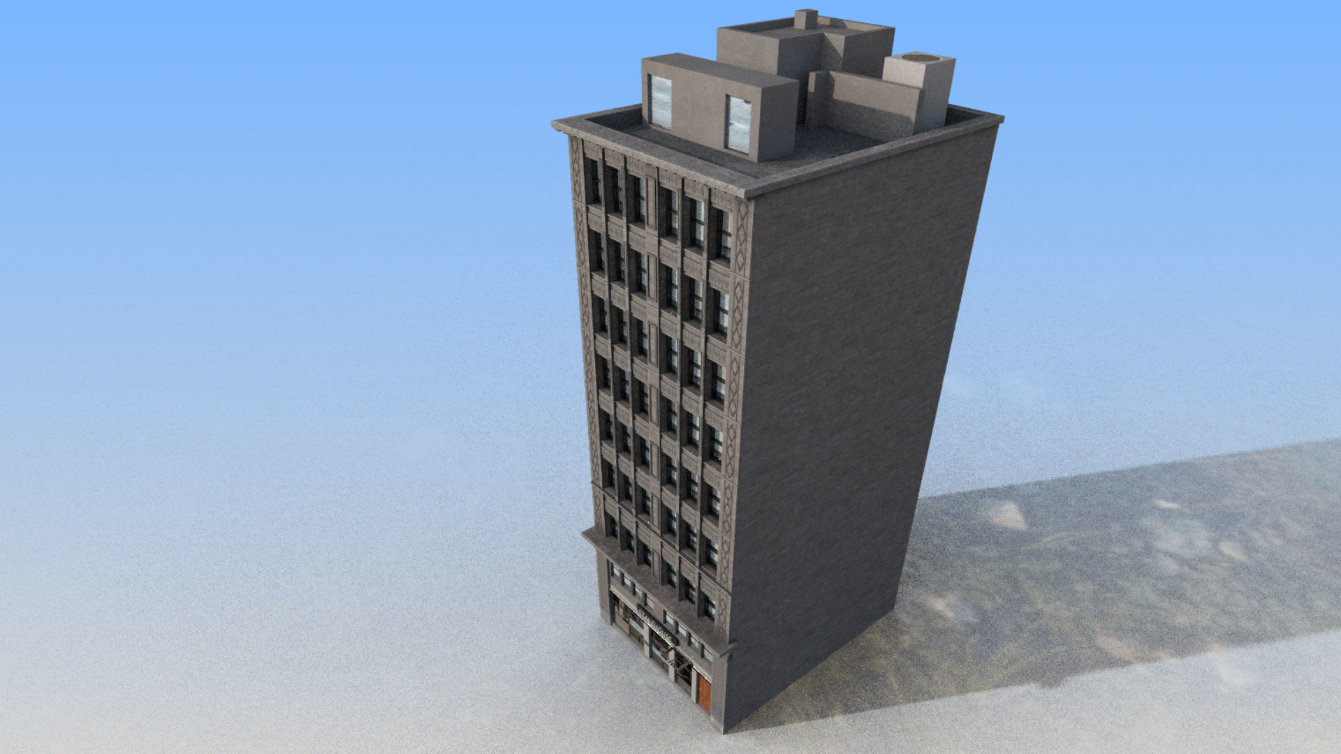 buiding tall building in sky 3D model_8