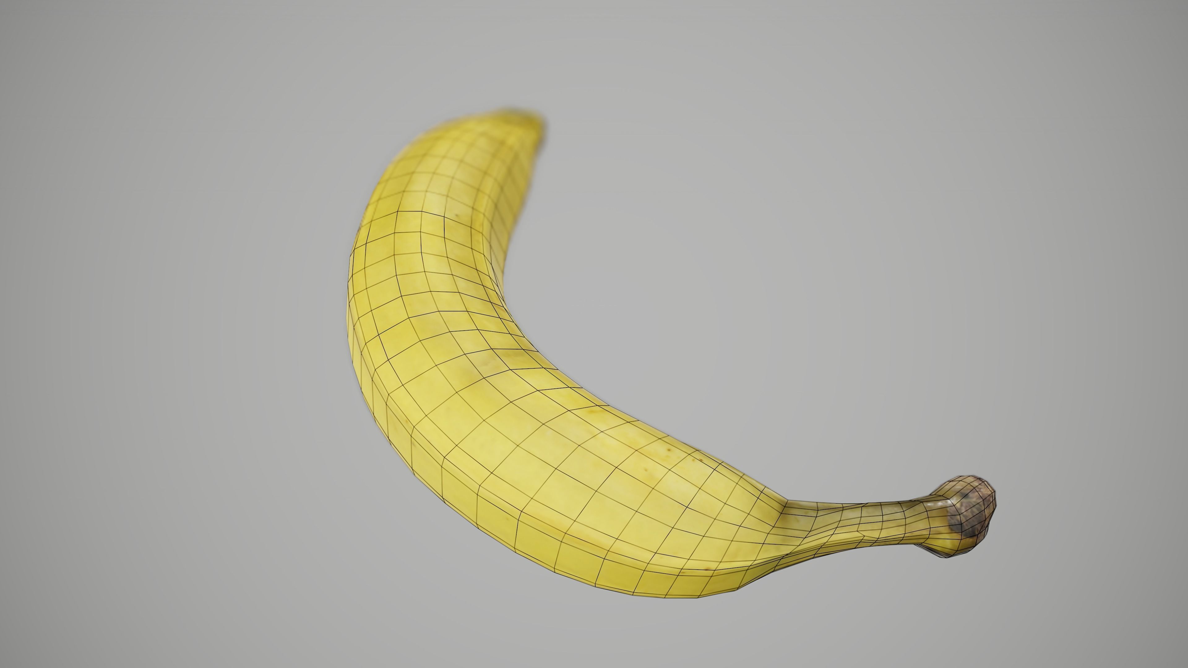 Banana Low-poly 3D model_4