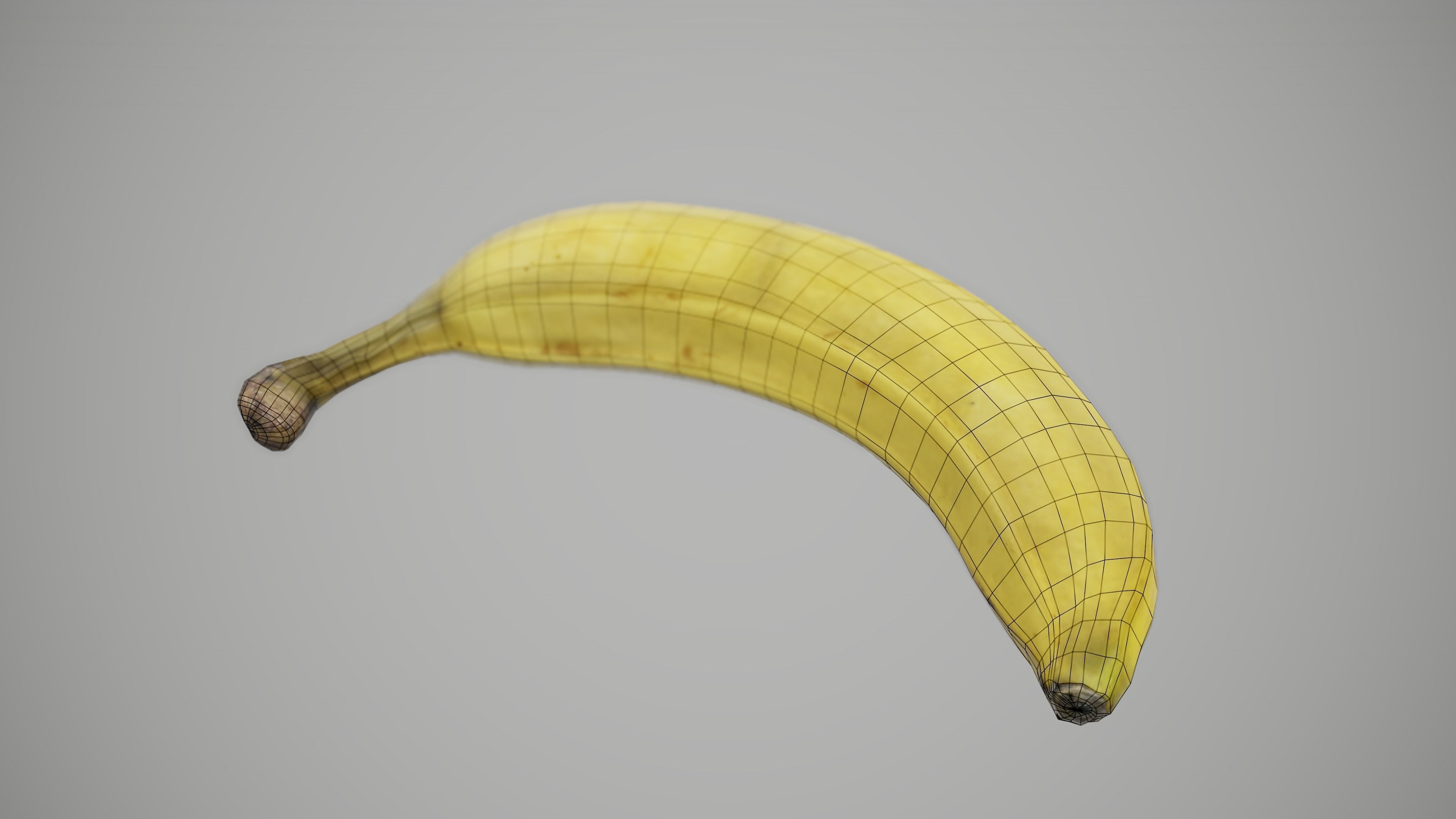 Banana Low-poly 3D model_2