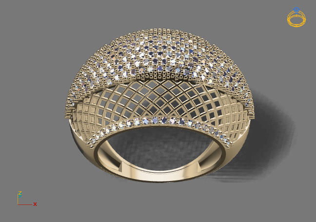 Women Ring With Stone 3DM Mix Print Model 3D print model_3