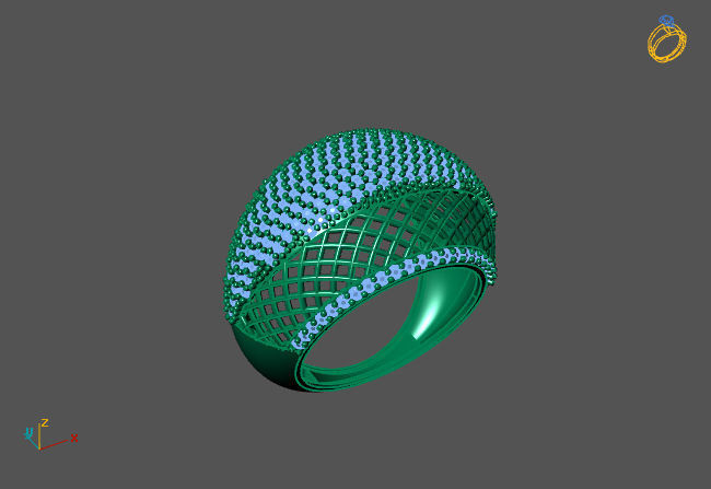 Women Ring With Stone 3DM Mix Print Model 3D print model_1
