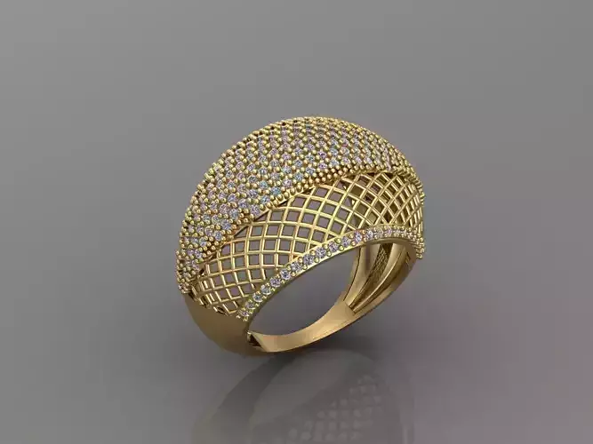 Women Ring With Stone 3DM Mix Print Model