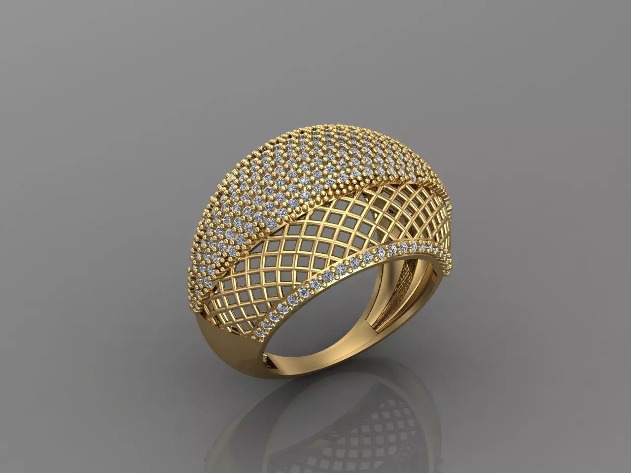 Women Ring With Stone 3DM Mix Print Model 3D print model_0