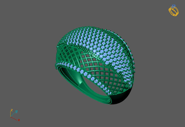 Women Ring With Stone 3DM Mix Print Model 3D print model_2