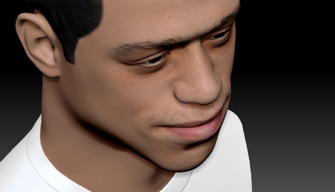 Pete Davidson bust ready for full color 3D printing 3D print model_13