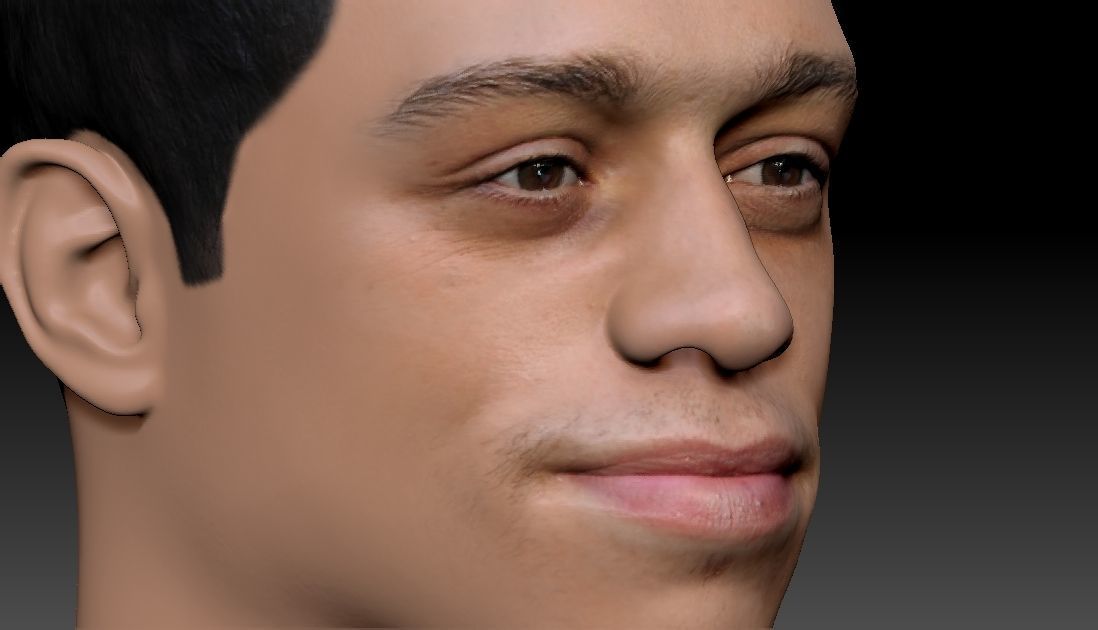 Pete Davidson bust ready for full color 3D printing 3D print model_12