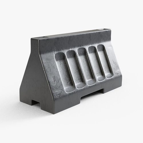 Crash Barrier Low-poly 3D model