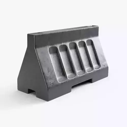 Crash Barrier Low-poly 3D model