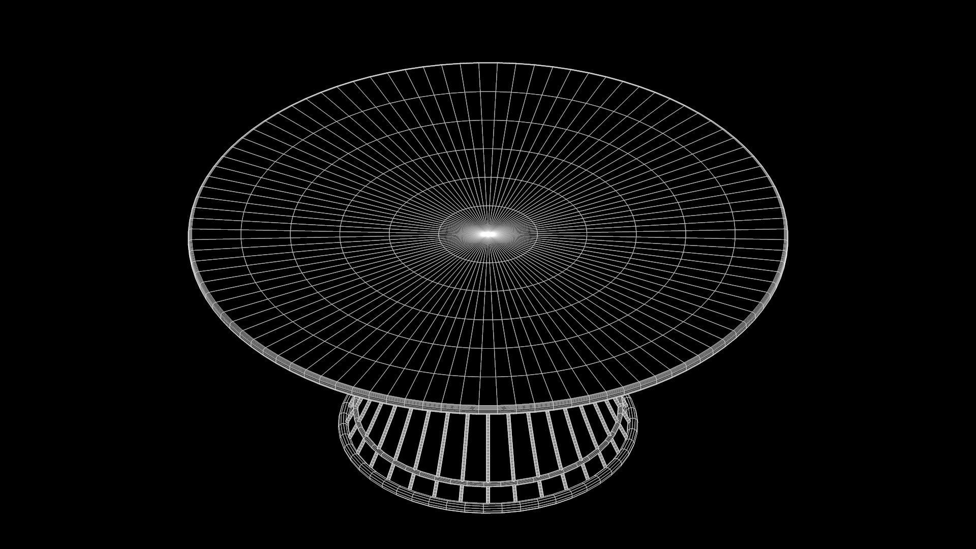 Platner Dining Table Low-poly 3D model_5