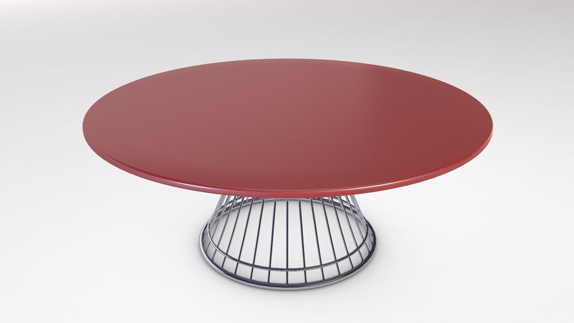 Platner Dining Table Low-poly 3D model_4