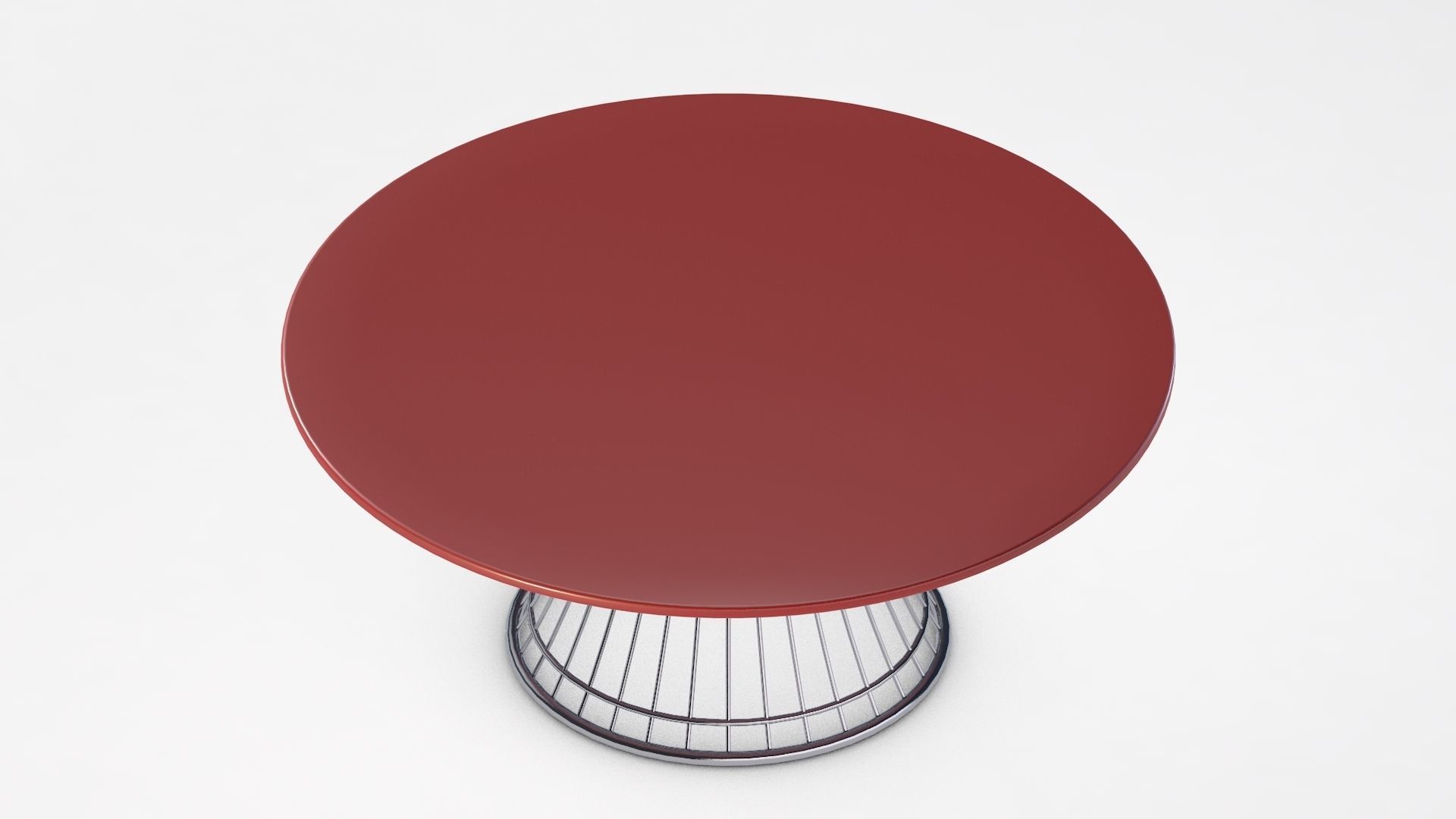 Platner Dining Table Low-poly 3D model_1