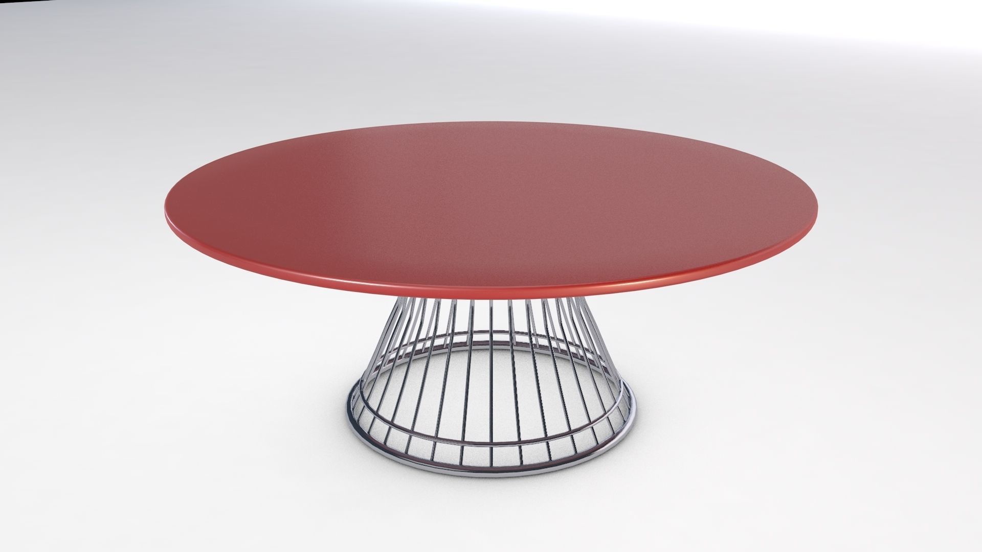 Platner Dining Table Low-poly 3D model_2