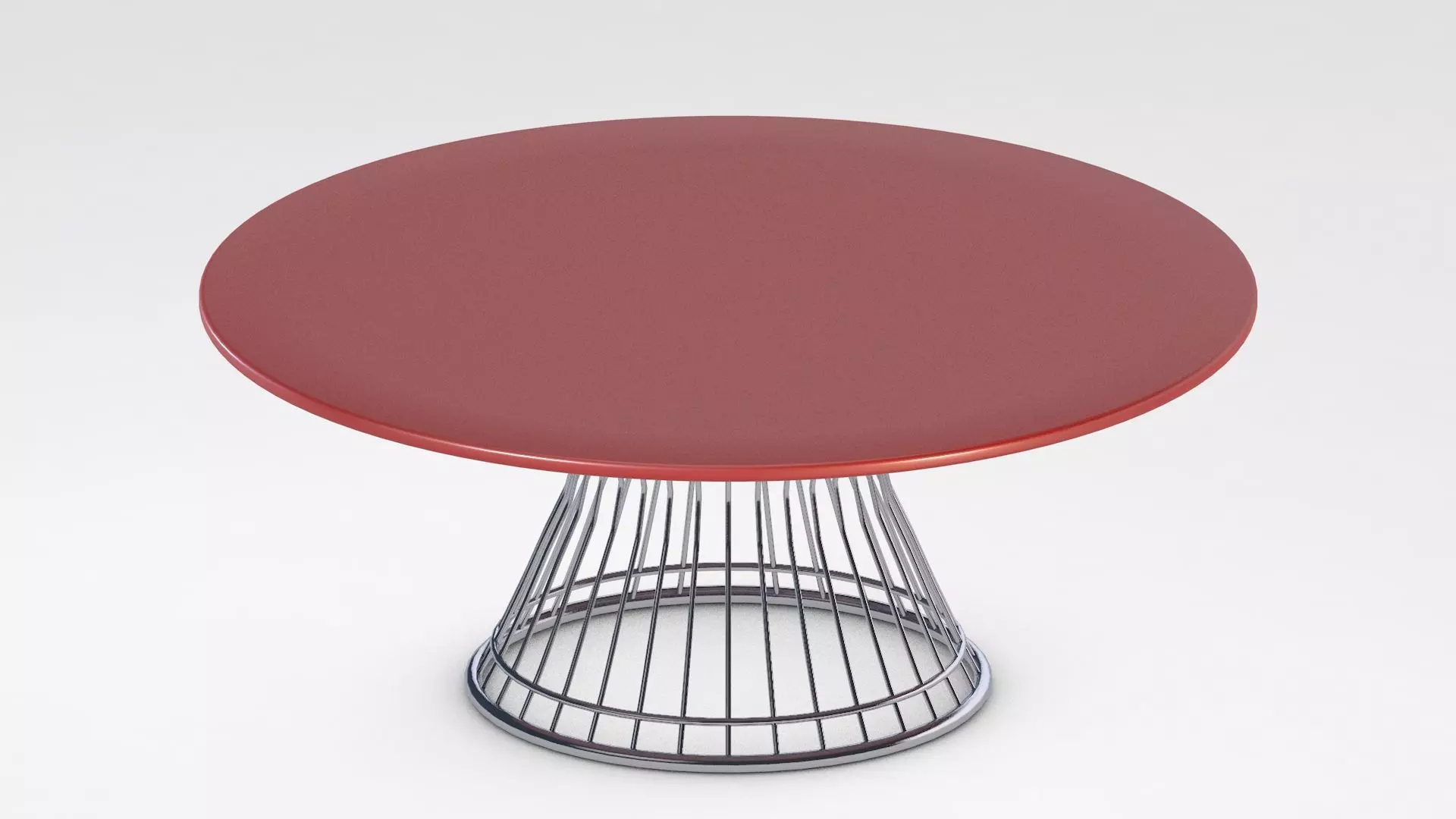 Platner Dining Table Low-poly 3D model_0