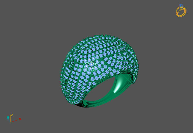 Women Ring With Stone 3DM Mix Print Model 3D print model_1