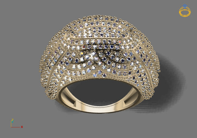 Women Ring With Stone 3DM Mix Print Model 3D print model_3