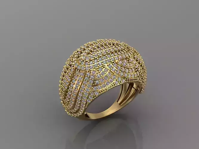 Women Ring With Stone 3DM Mix Print Model