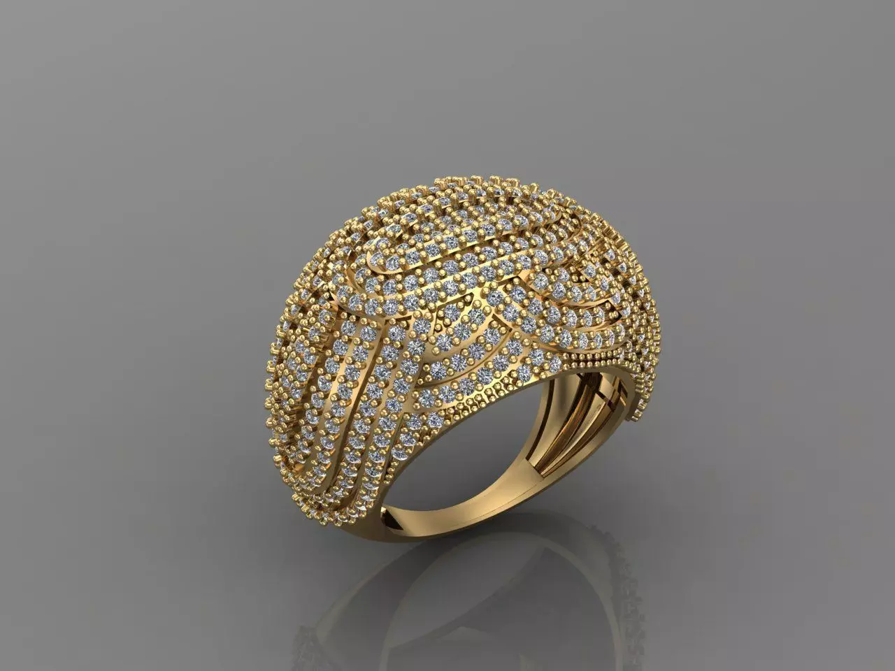 Women Ring With Stone 3DM Mix Print Model 3D print model_0