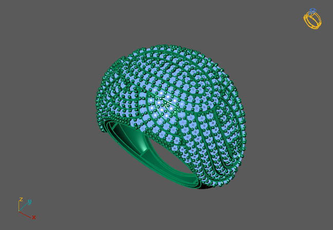 Women Ring With Stone 3DM Mix Print Model 3D print model_2