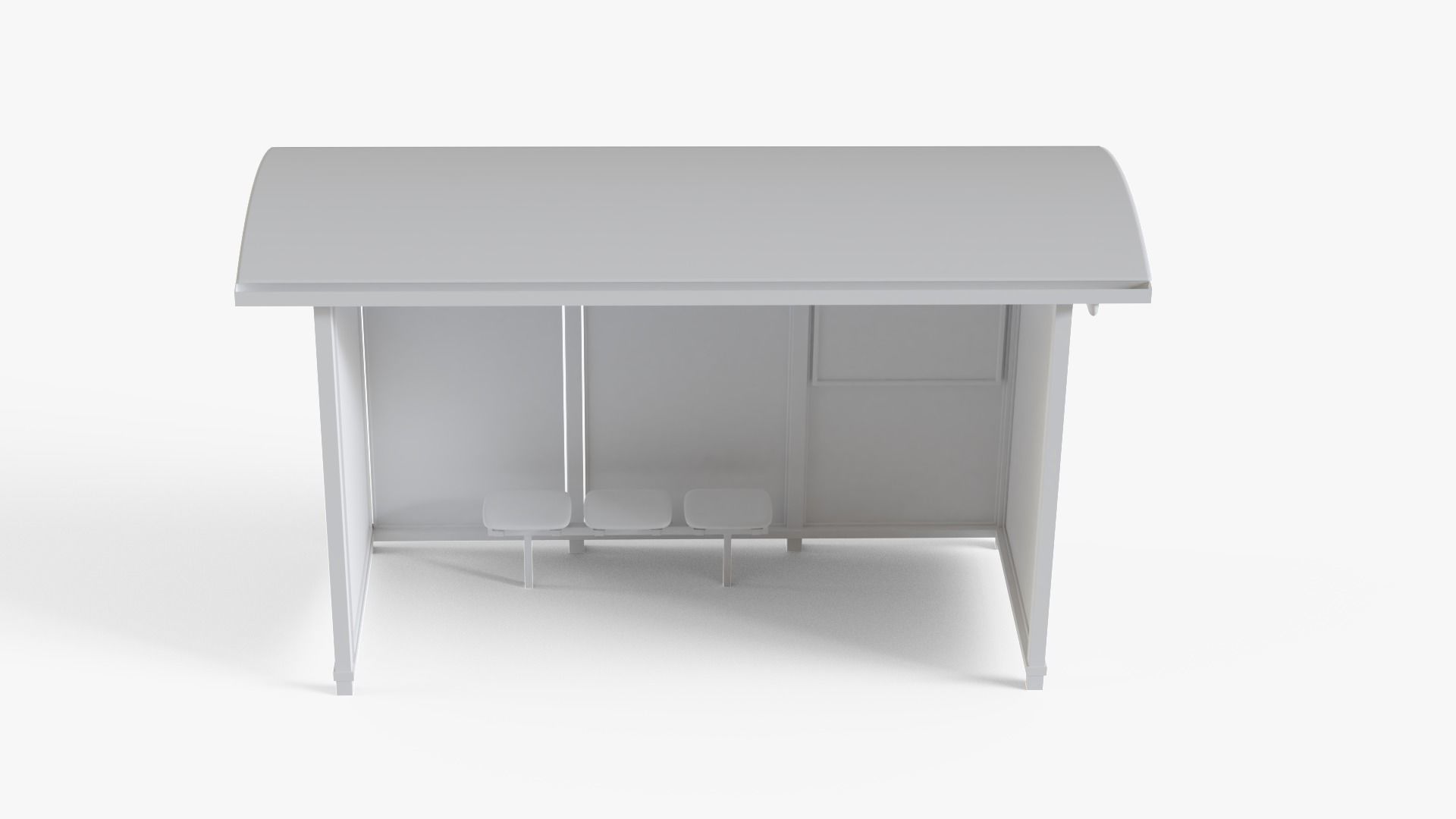 Bus Stop Low-poly 3D model_8