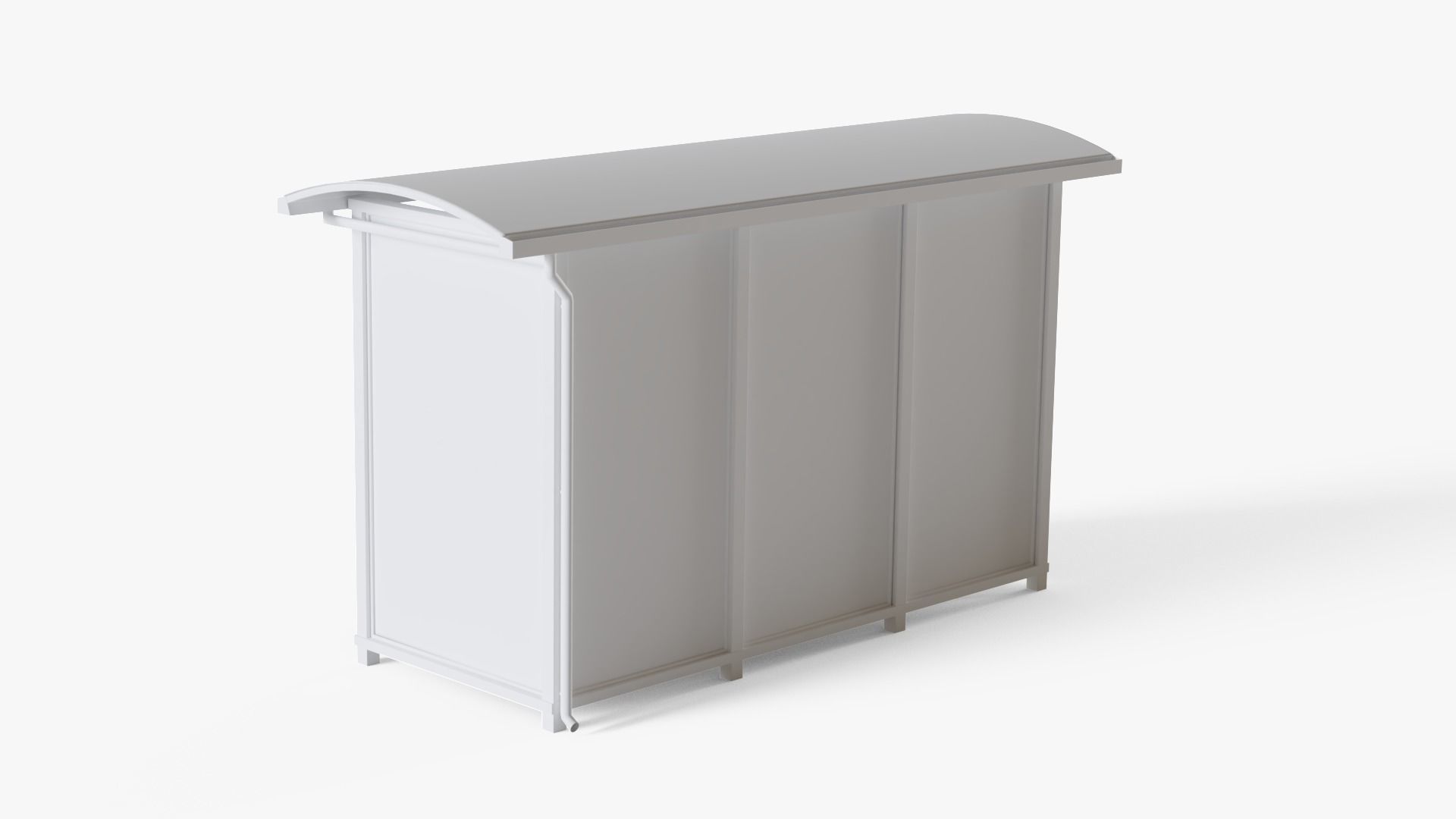 Bus Stop Low-poly 3D model_11