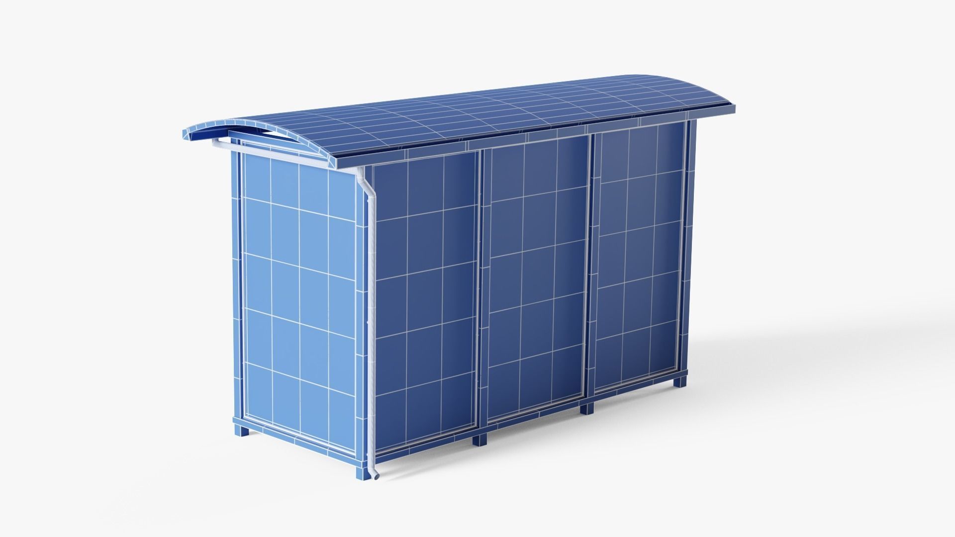 Bus Stop Low-poly 3D model_21