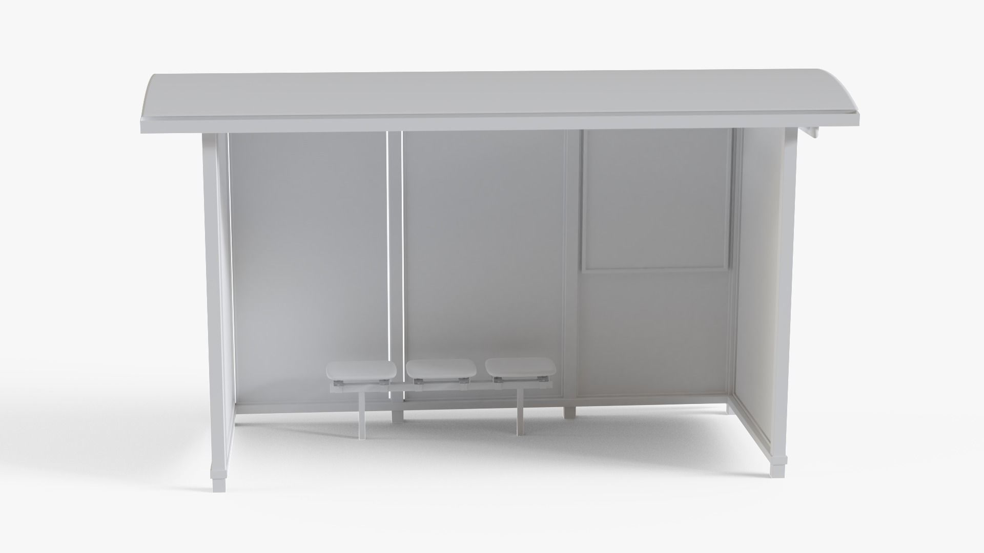 Bus Stop Low-poly 3D model_14