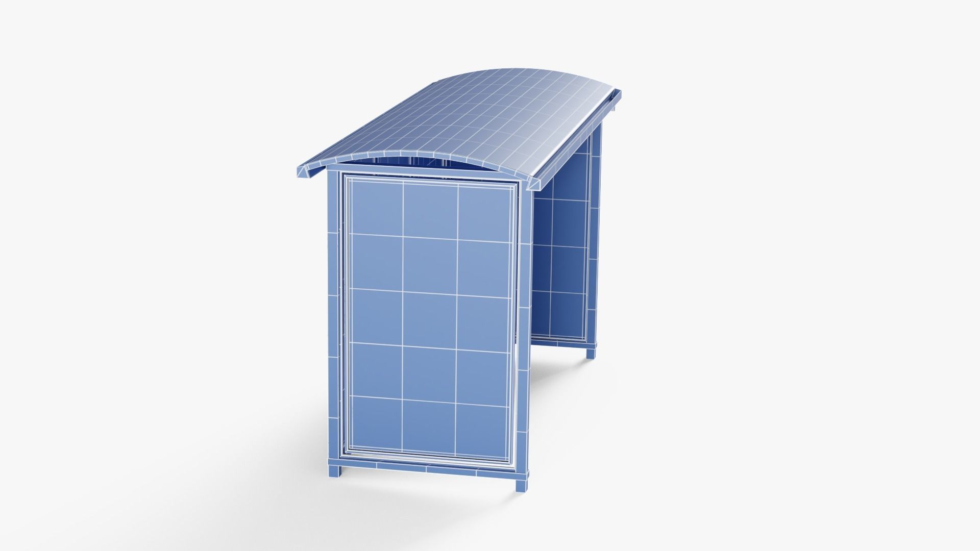 Bus Stop Low-poly 3D model_16