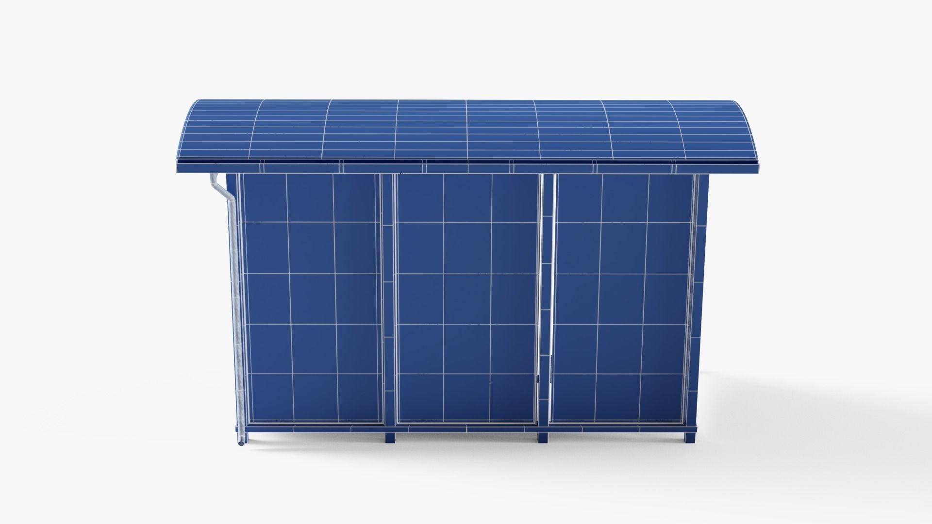 Bus Stop Low-poly 3D model_17