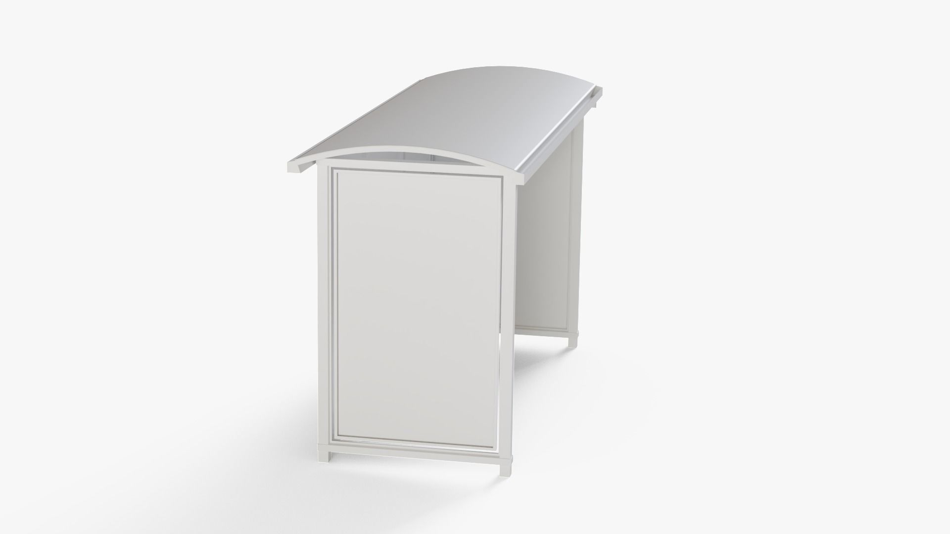 Bus Stop Low-poly 3D model_9