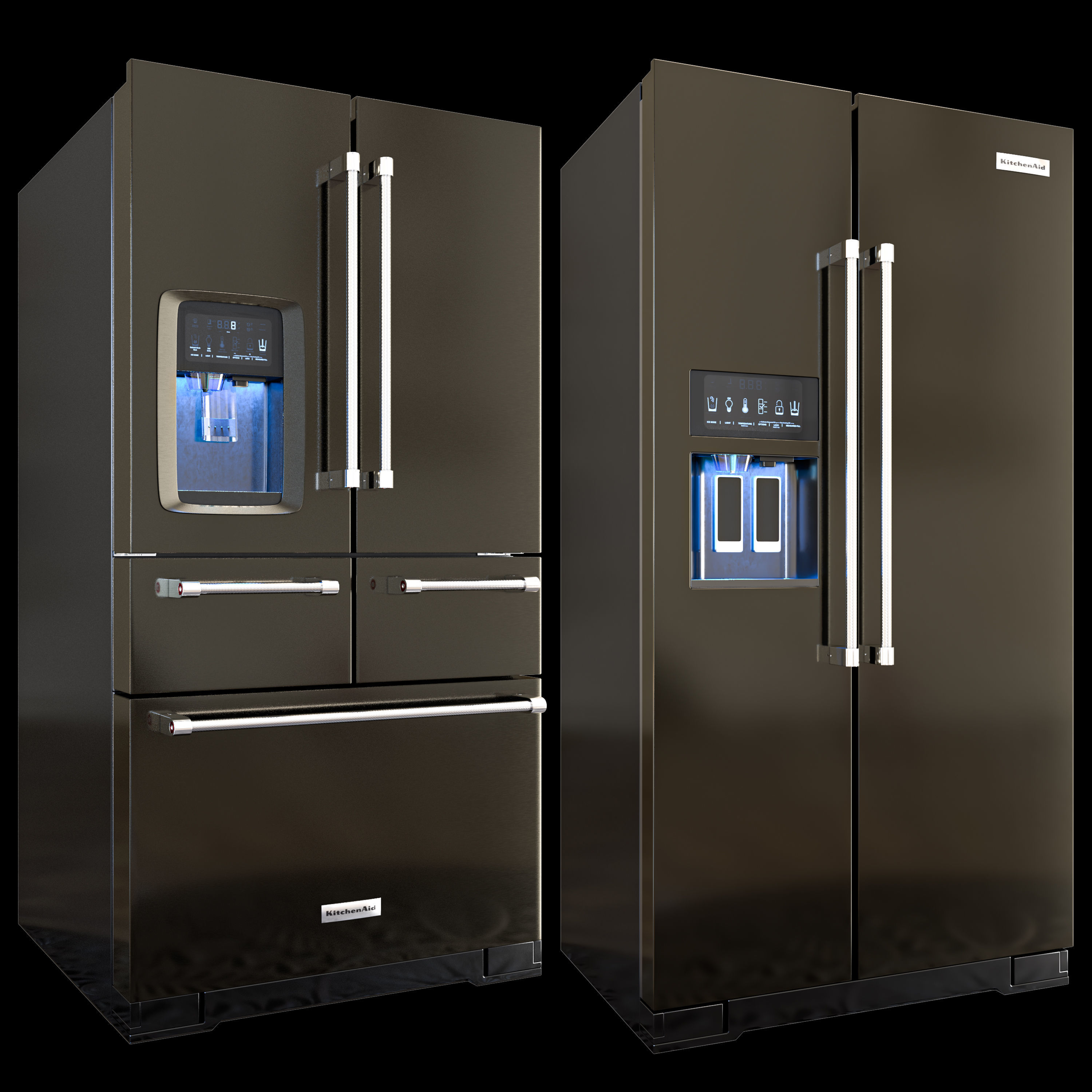 kitchenaid refrigerators 3D model CGTrader