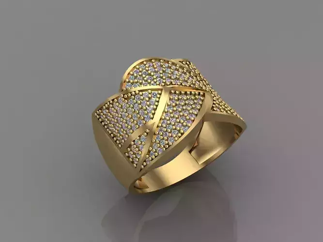 Women Ring With Stone 3DM Mix Print Model