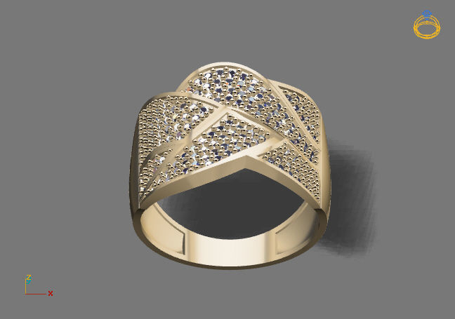Women Ring With Stone 3DM Mix Print Model 3D print model_3