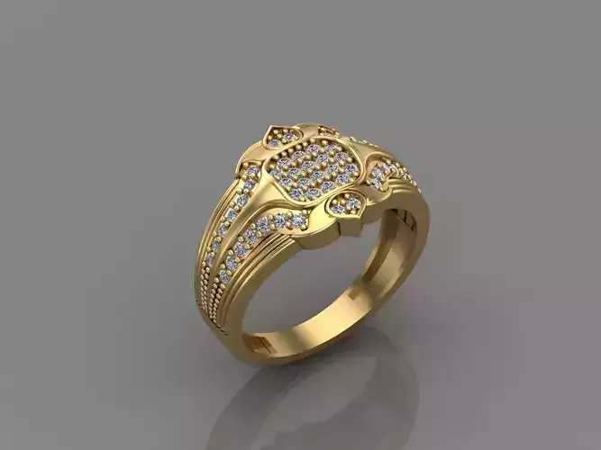 Women Ring With Stone 3DM Mix Print Model