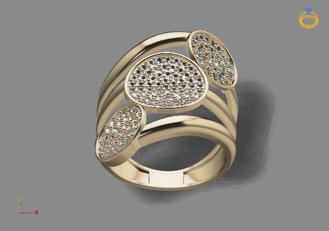 Women Ring With Stone 3DM Mix Print Model 3D print model_3