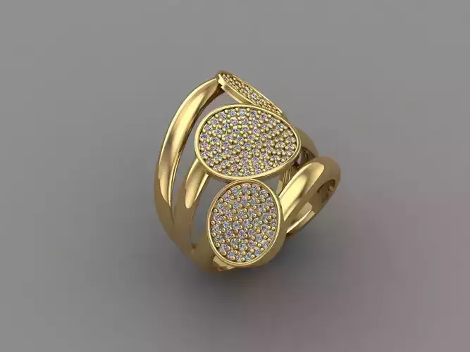 Women Ring With Stone 3DM Mix Print Model